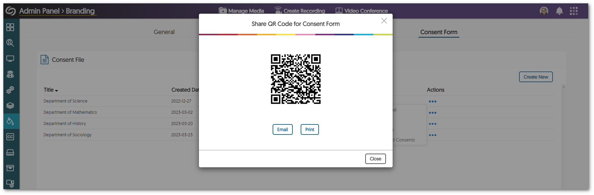 QR Code for consent forms.