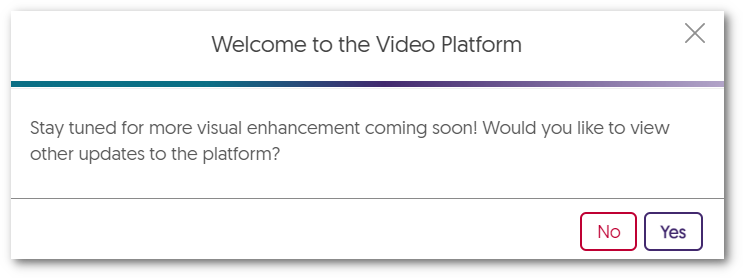 Welcome to the Video Platform Dialogue Window.
