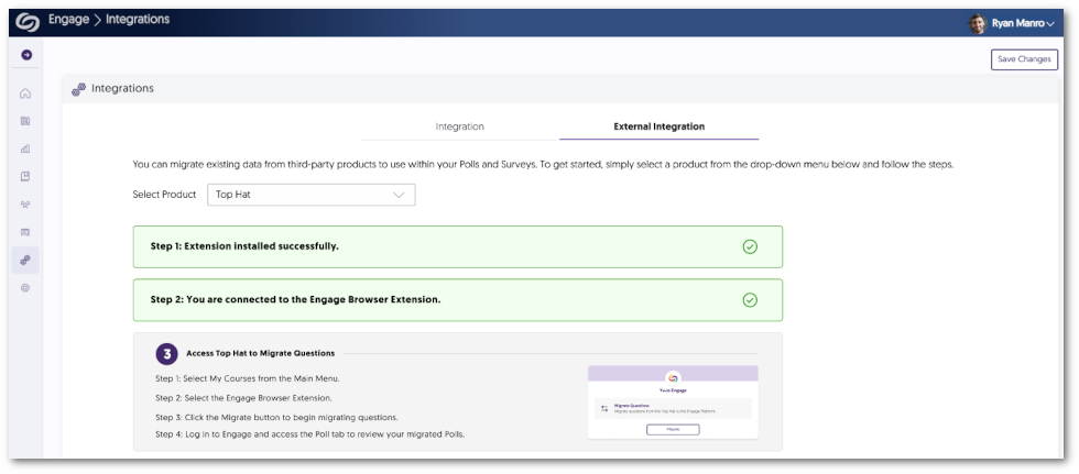 A three-step process to download and use the Engage Extensions.