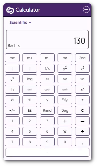a scientific calculator.