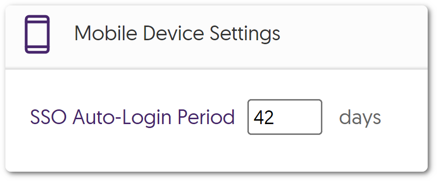 Mobile Device settings for auto sso login.