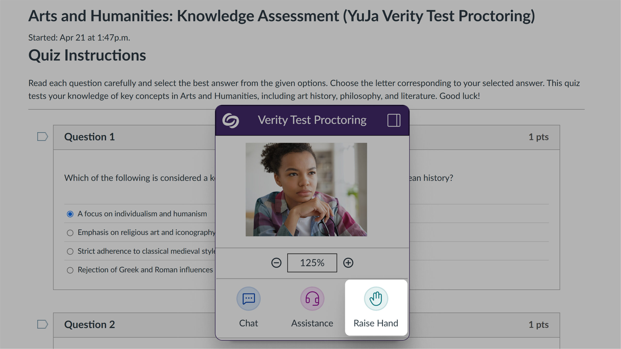 New Raise Hand Feature Alerts Instructors in Live Proctoring Module