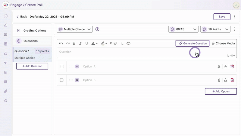 New AI-Powered Question Generation from Video Platform Videos