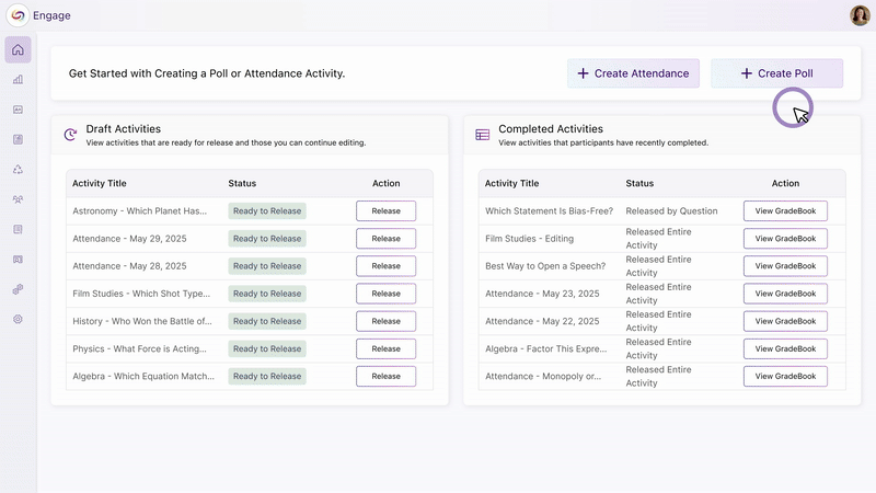 Redesigned Activity Creation Experience