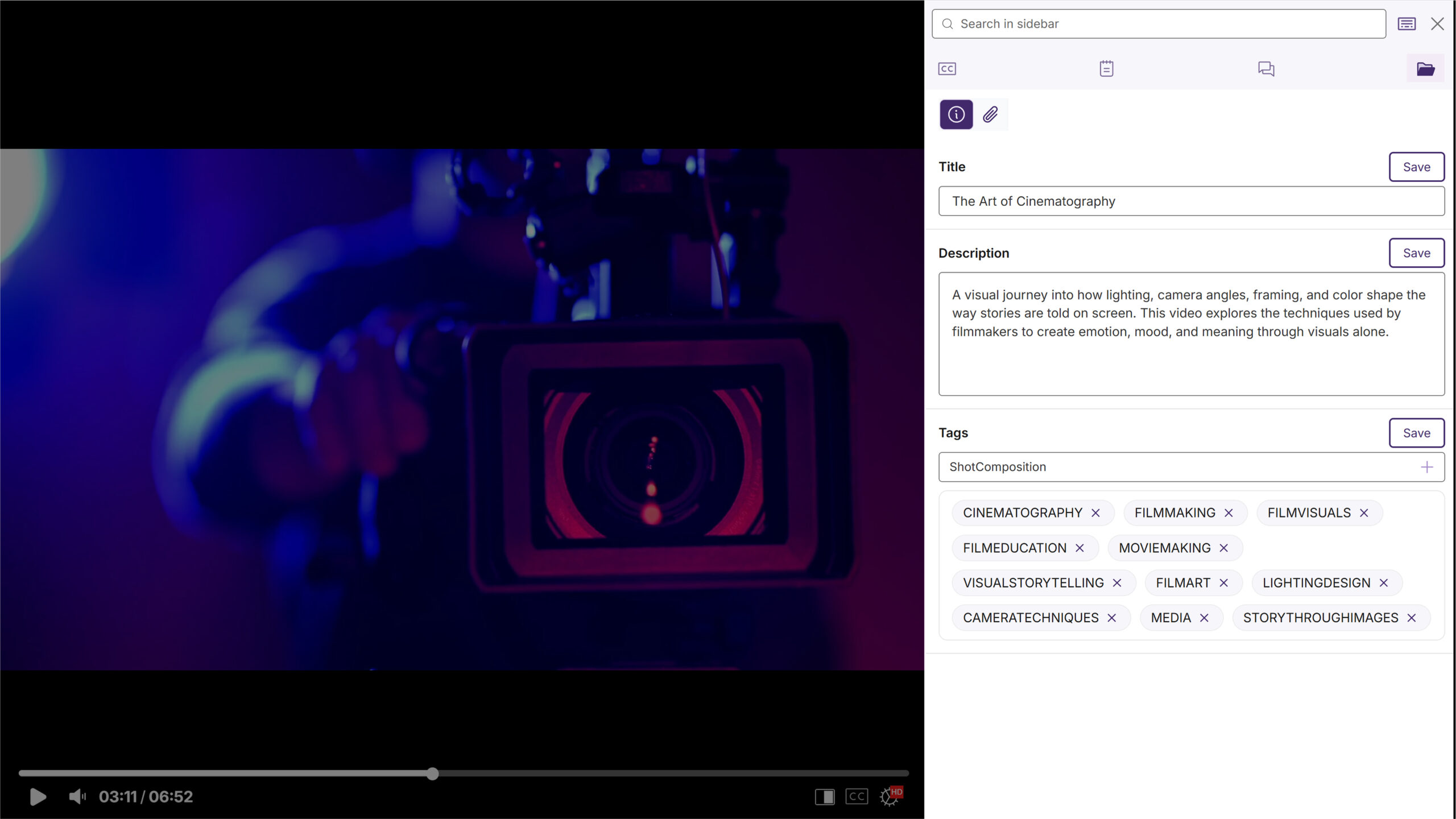 Video Metadata Editing Will Be Available Directly Within the Video Player