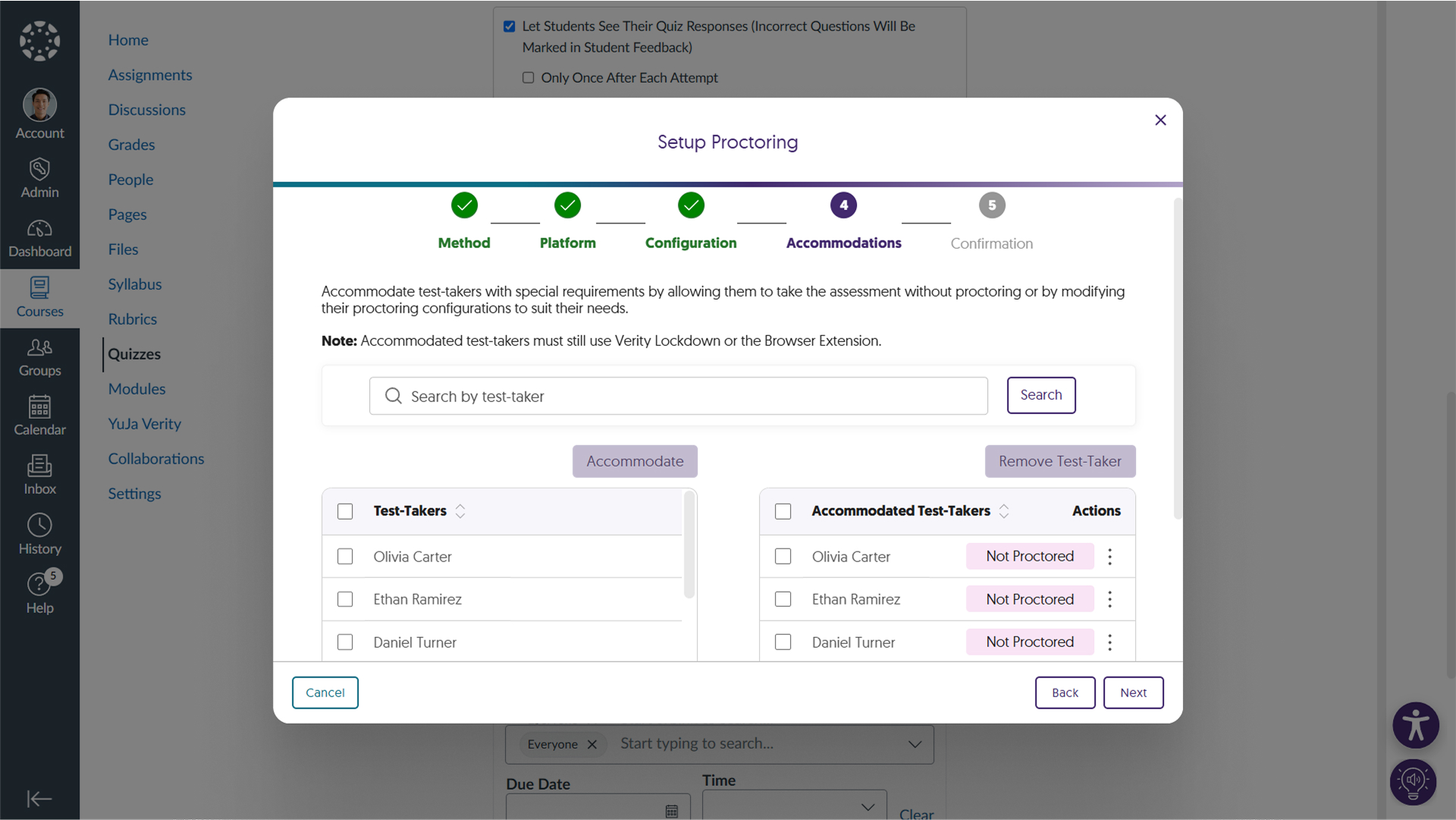 New Ability to Create Institution-Wide Accommodations List