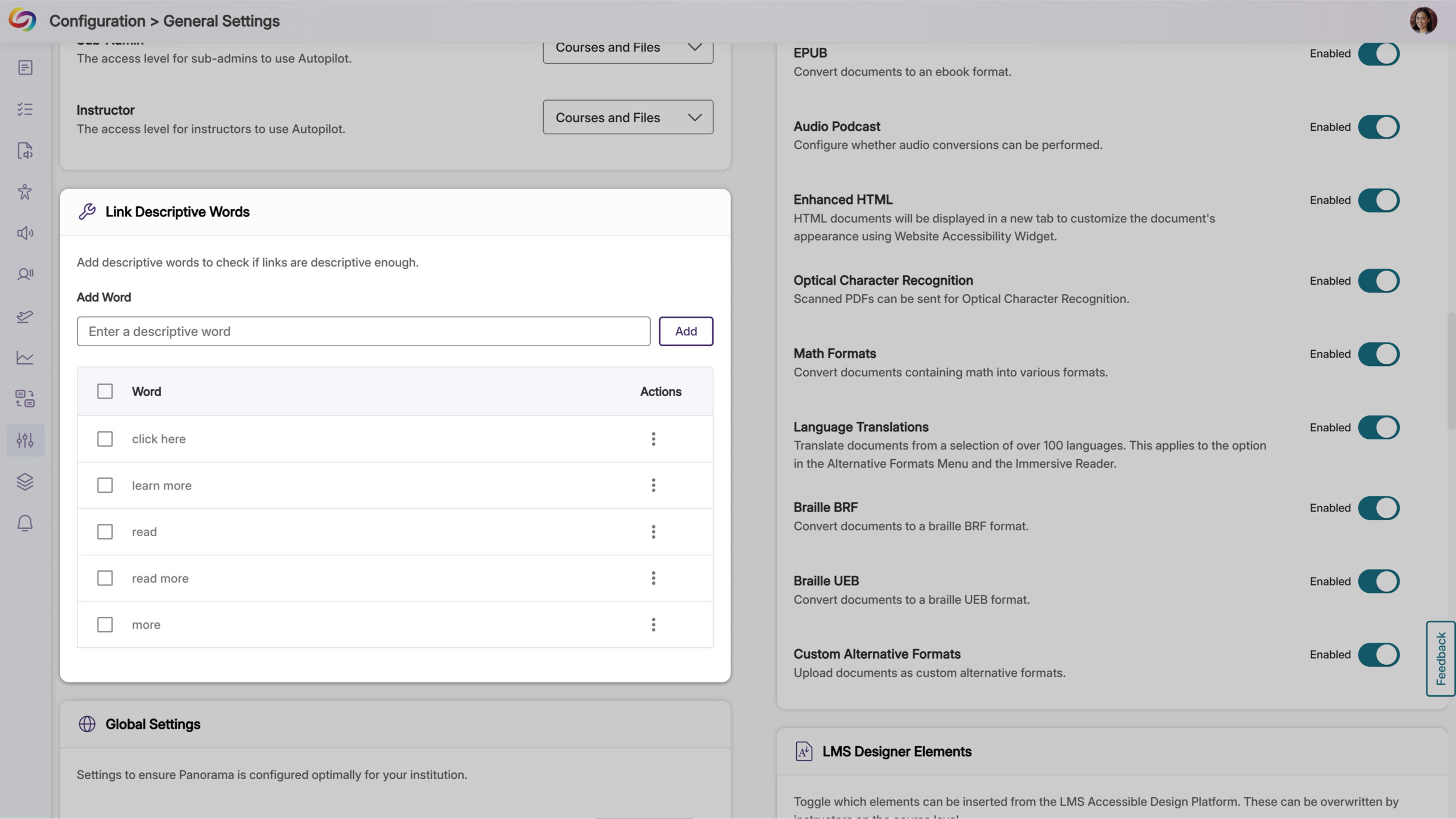 Ability to Customize Non-Descriptive Link Terms