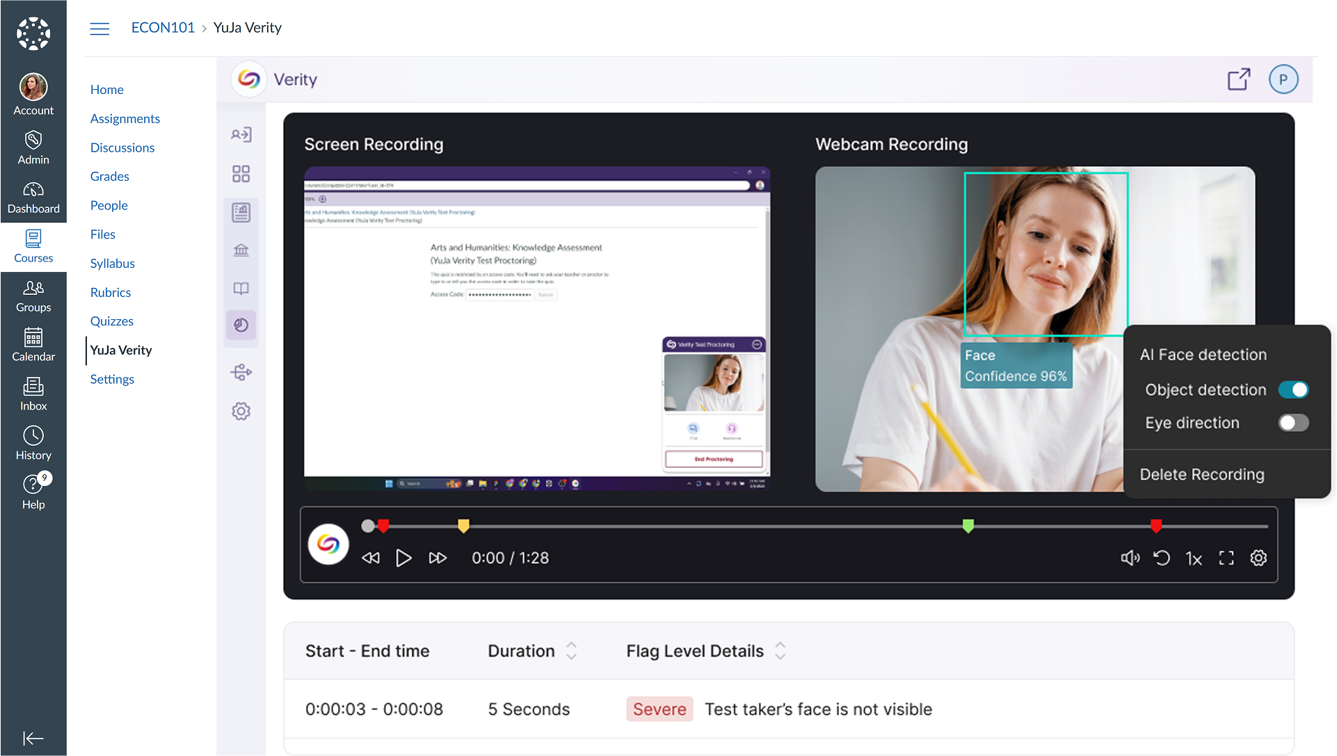 Enhanced Video Review with AI Detection Overlay