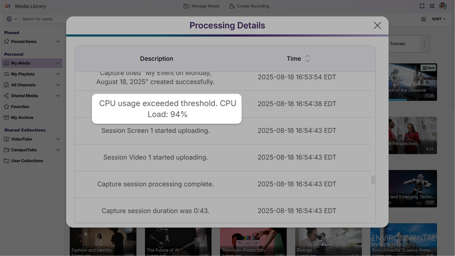 Enhanced System Monitoring Helps Prevent Recording Disruptions
