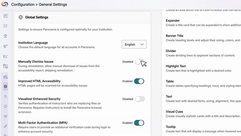 Enable Manual Dismissal of Accessibility Issues During Remediation